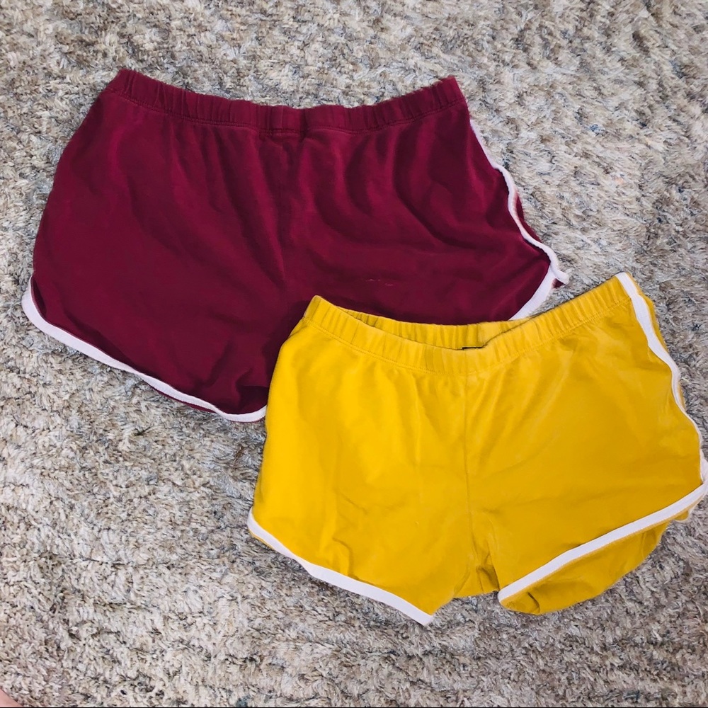 2 athletic booty shorts